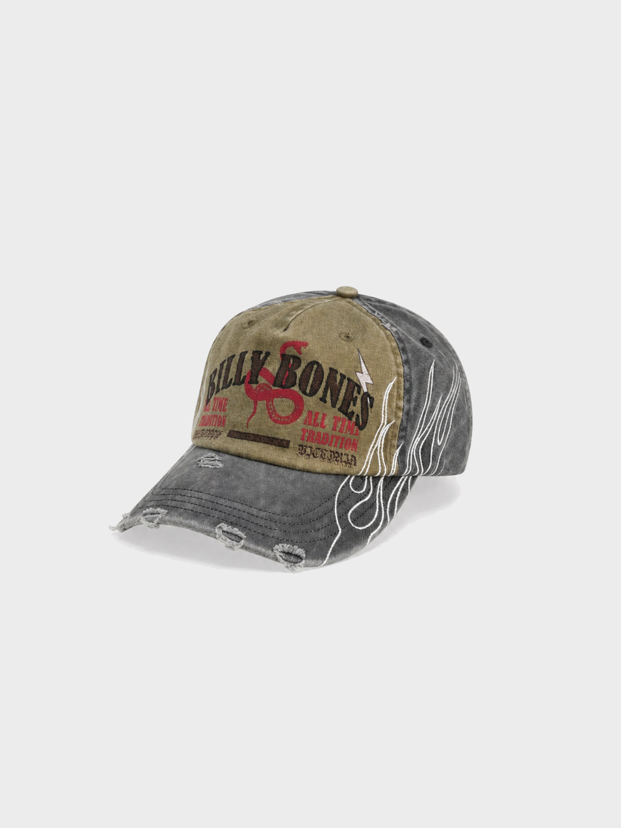 Serpent Machine Cap - Washed Black