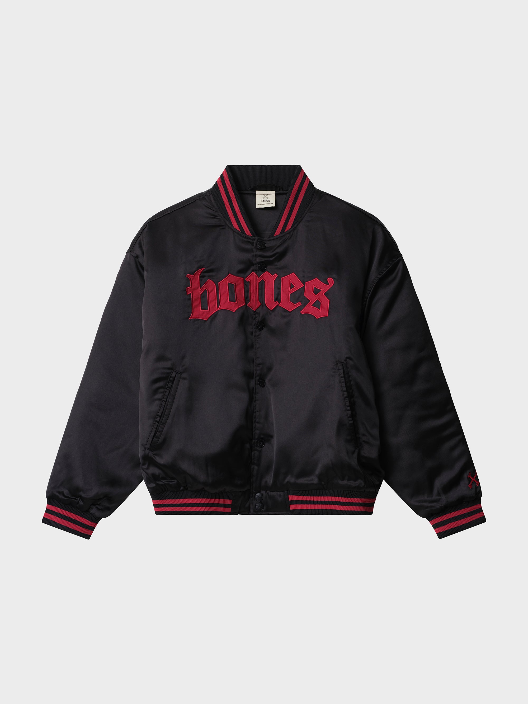 Satin Bomber Jacket - Red