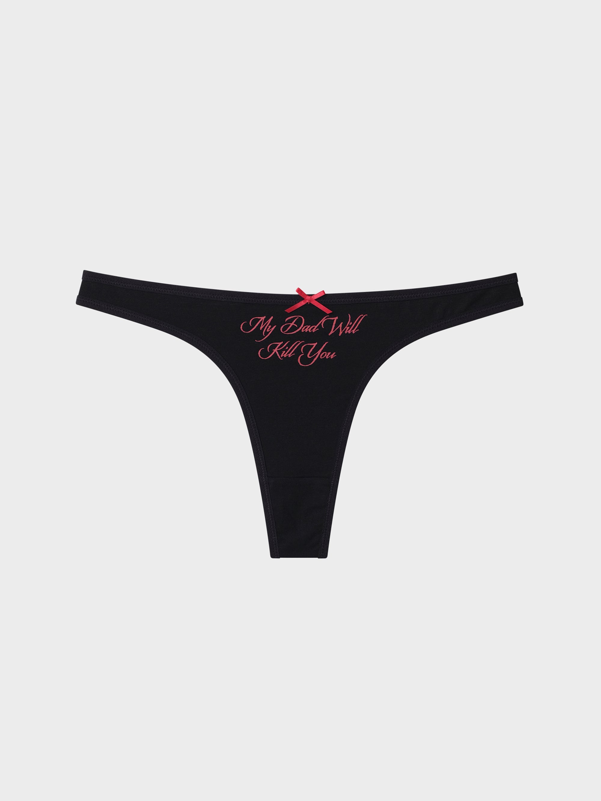 Don't Tell Dad G-String - Black