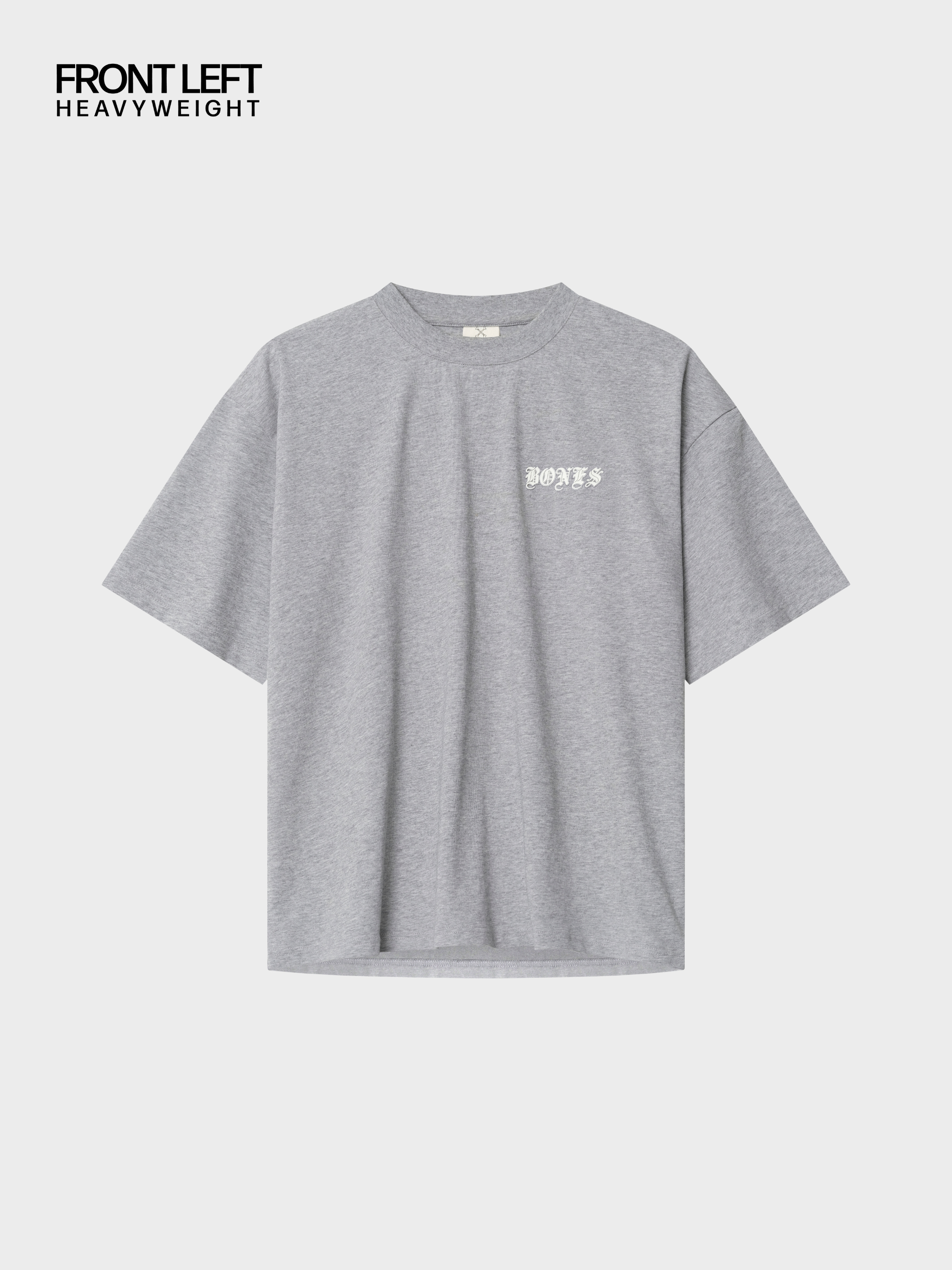 Front Left Box Tee - Grey Marle