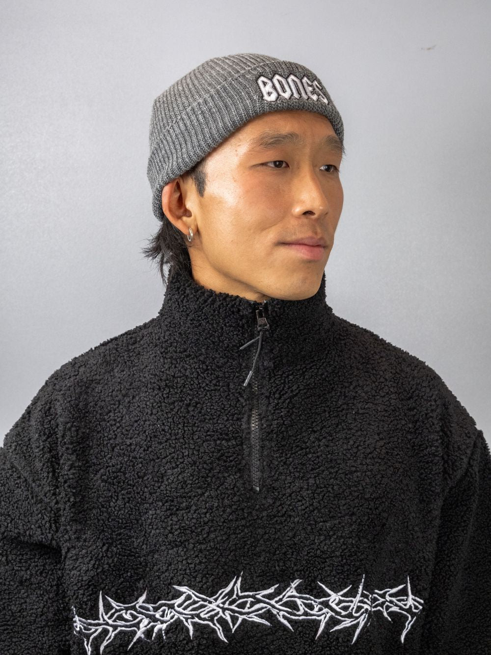 Squealer Rib Beanie in Grey