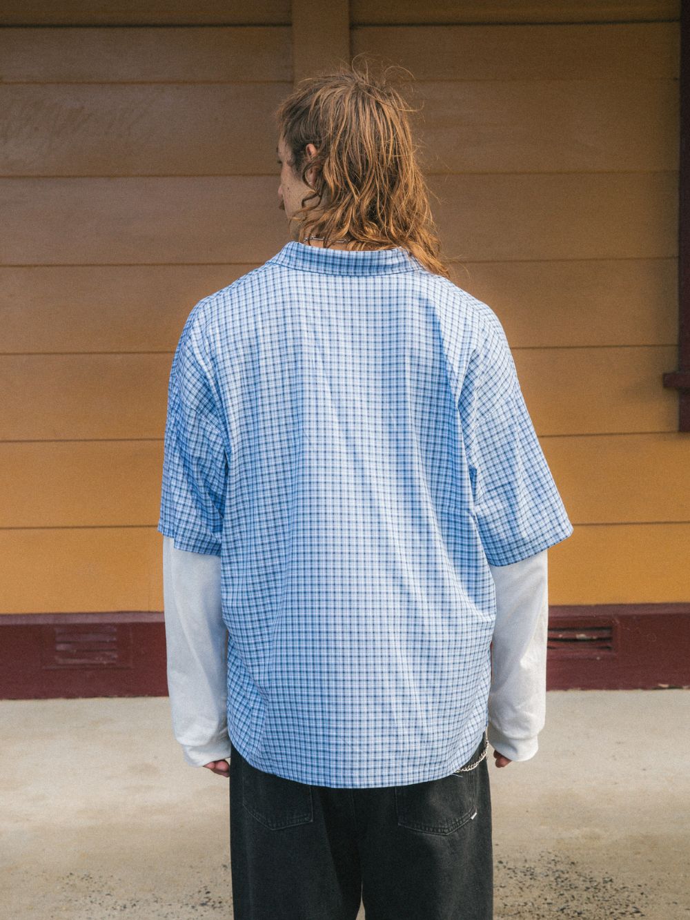 Bones Academy Layered Shirt - Blue Check