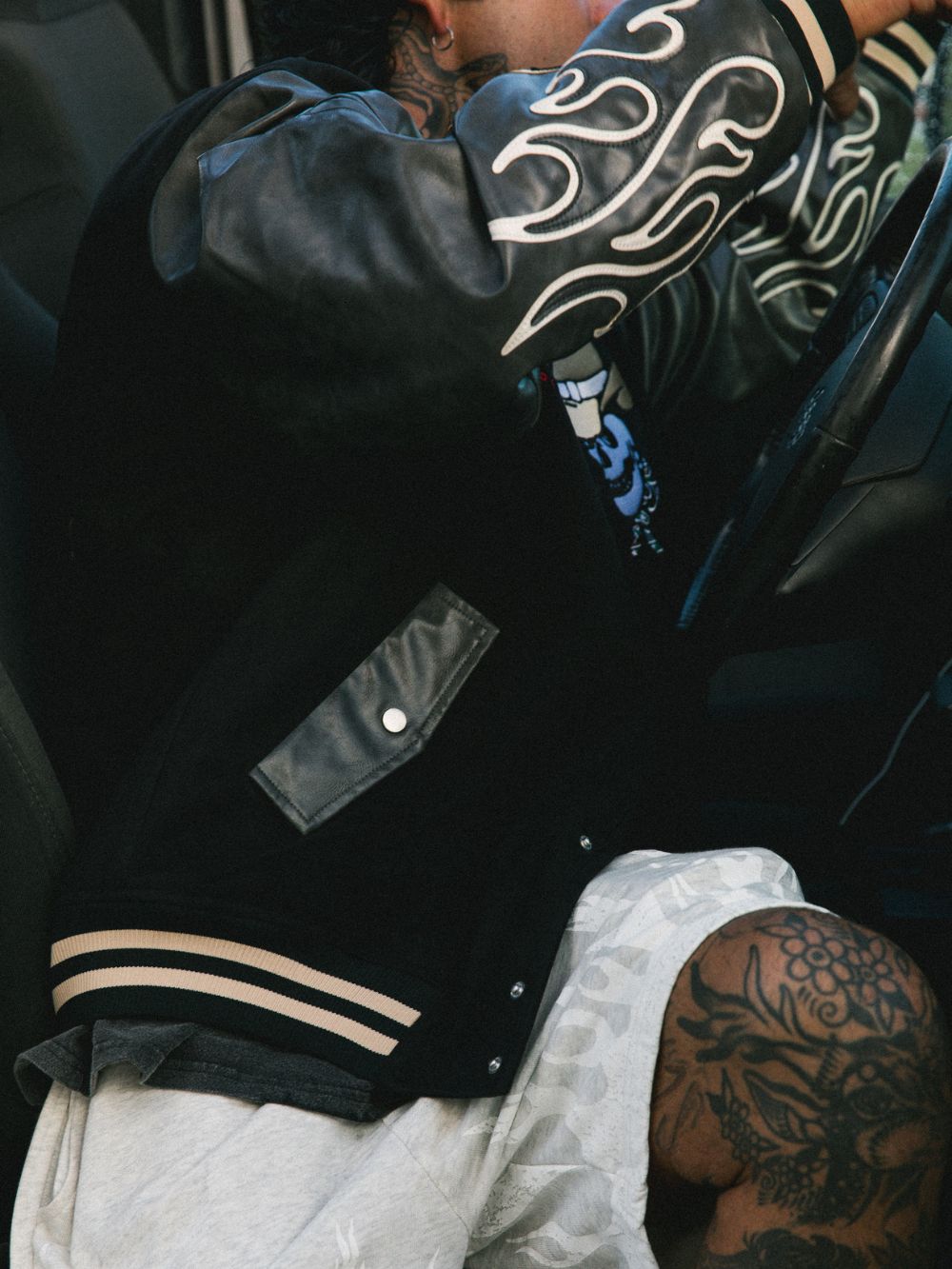 Cowboys Varsity Jacket - Black/Grey