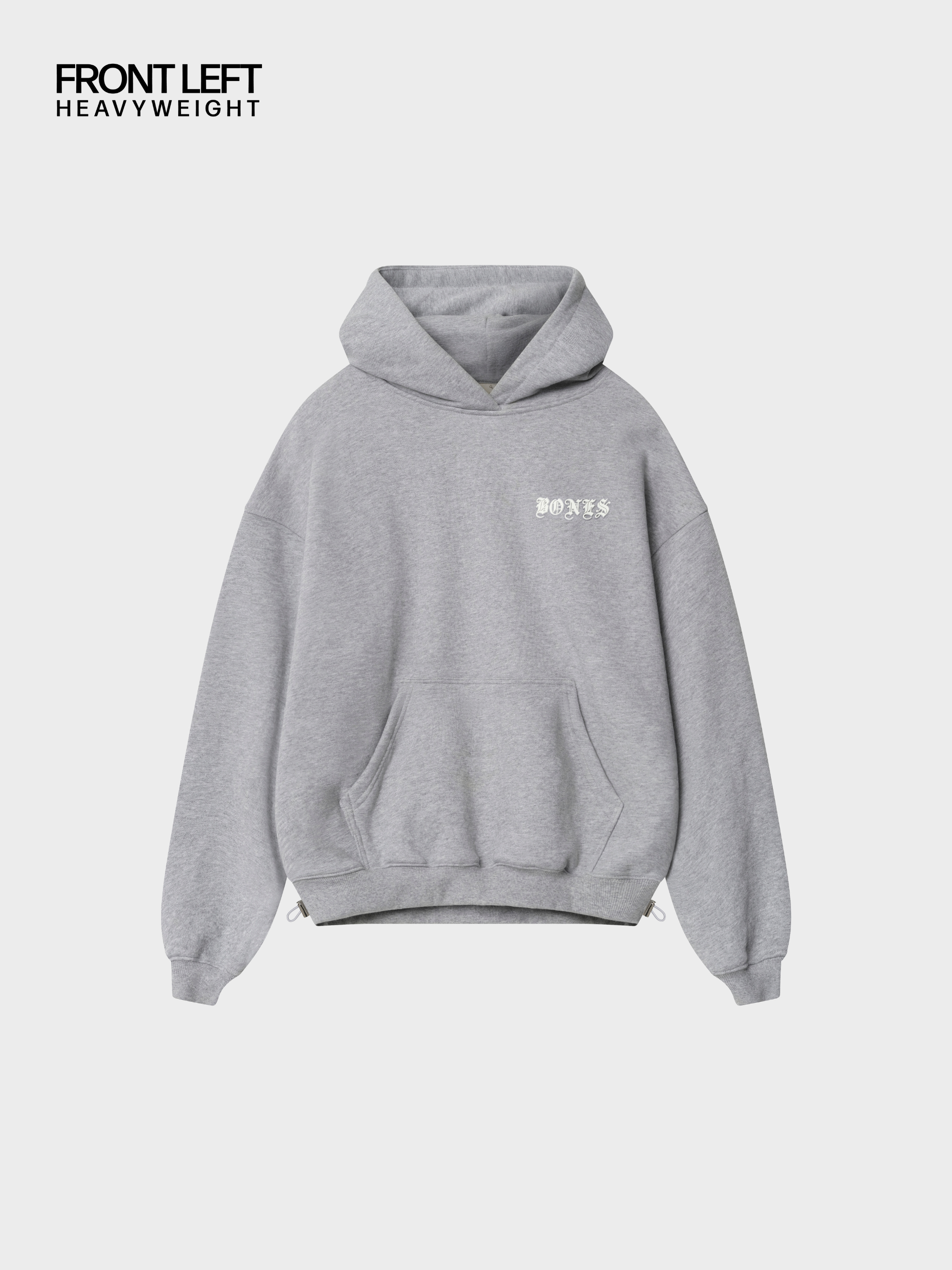 Front Left Hoodie - Grey Marle