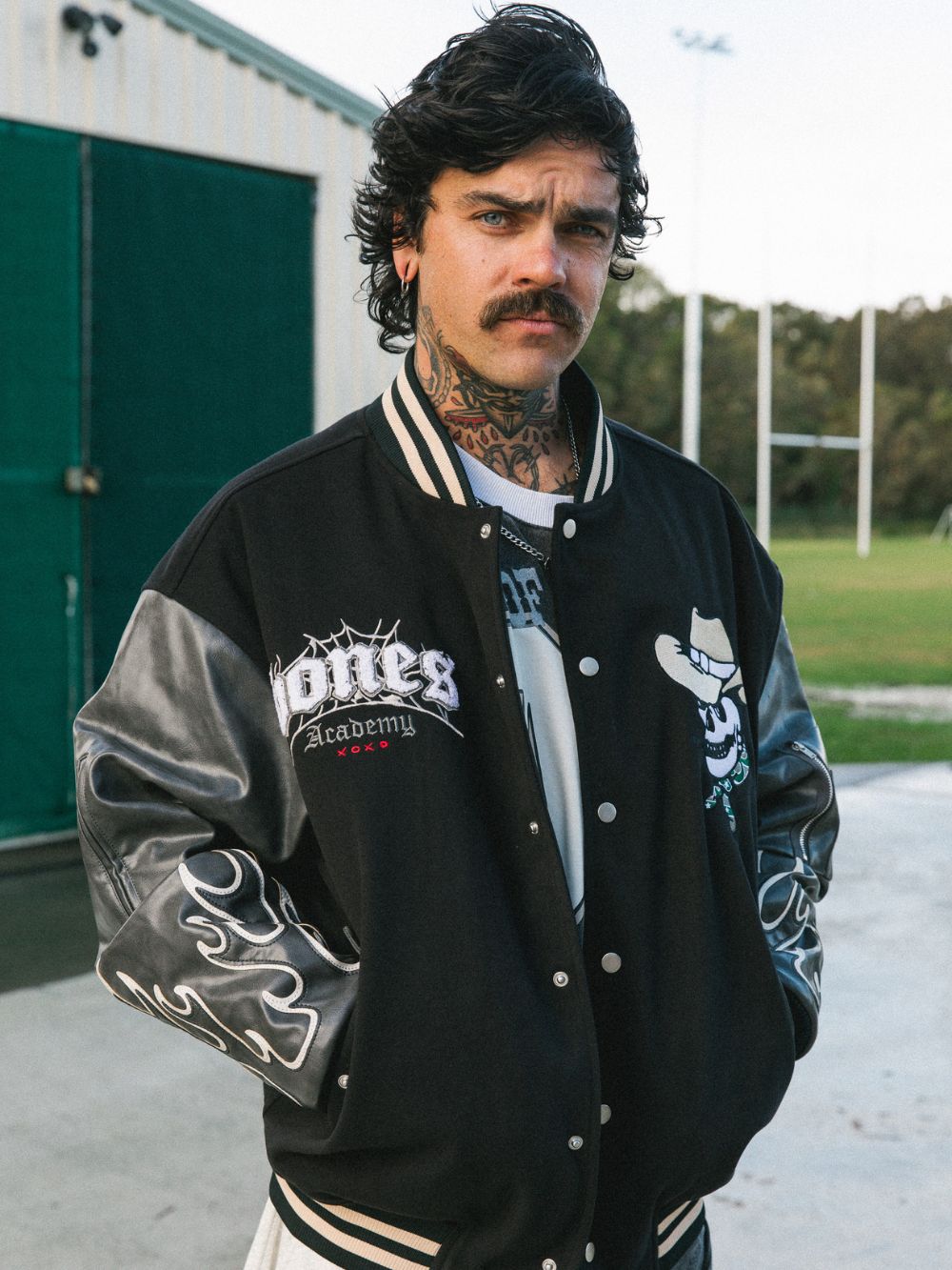 Cowboys Varsity Jacket - Black/Grey