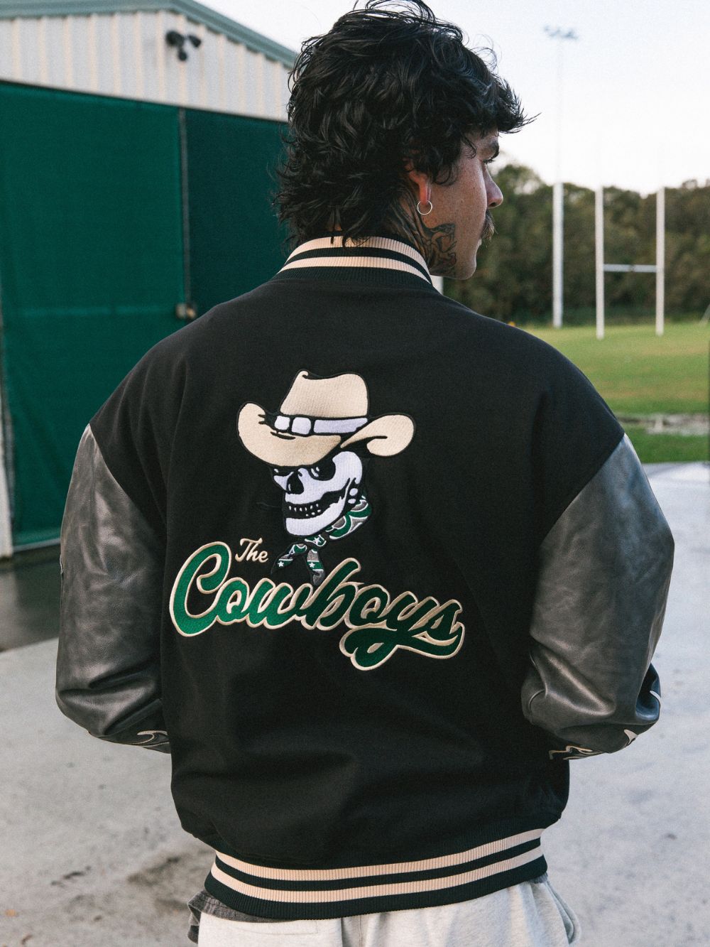 Cowboys Varsity Jacket - Black/Grey