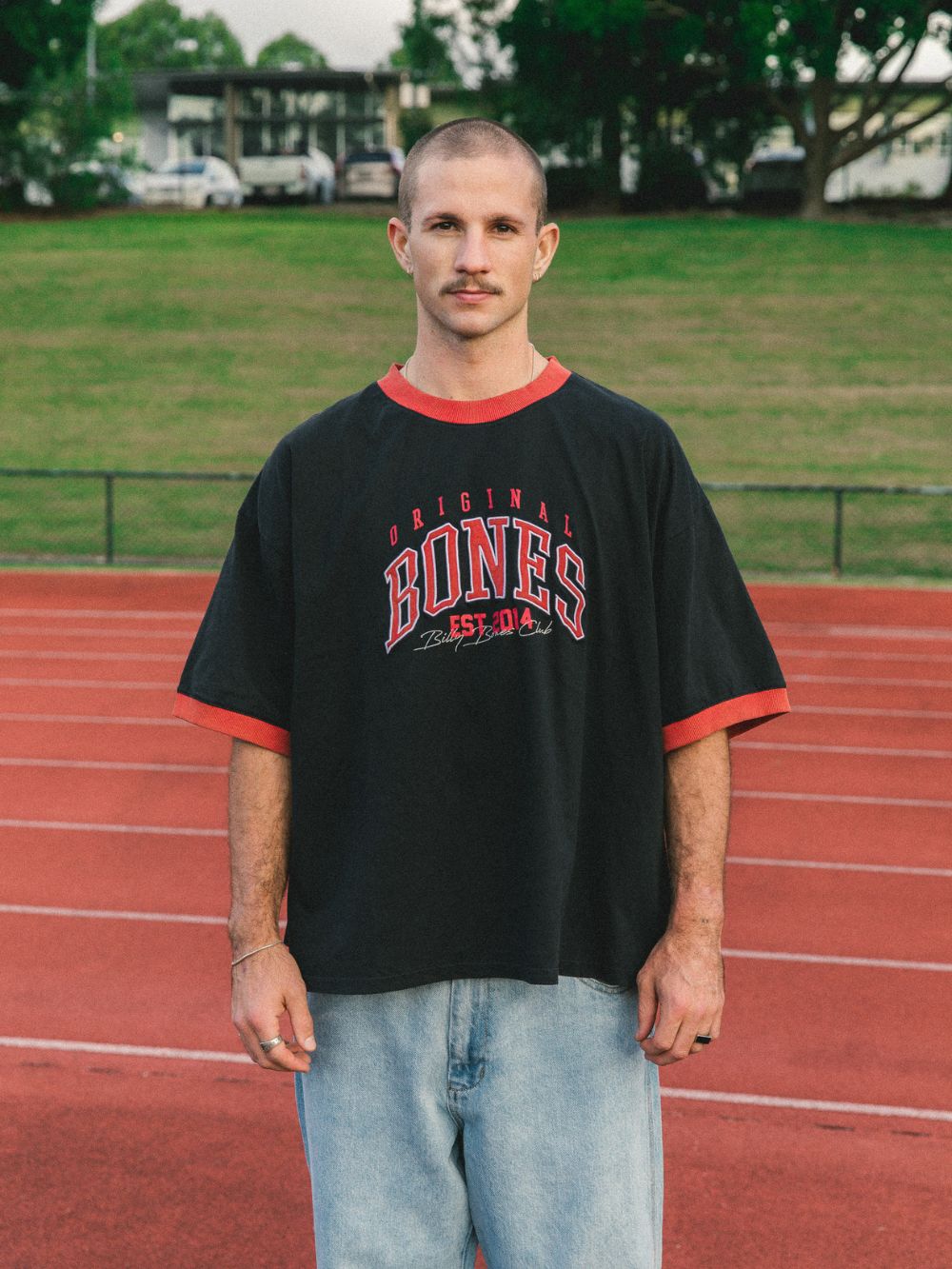 False Start Ringer Tee - Washed black