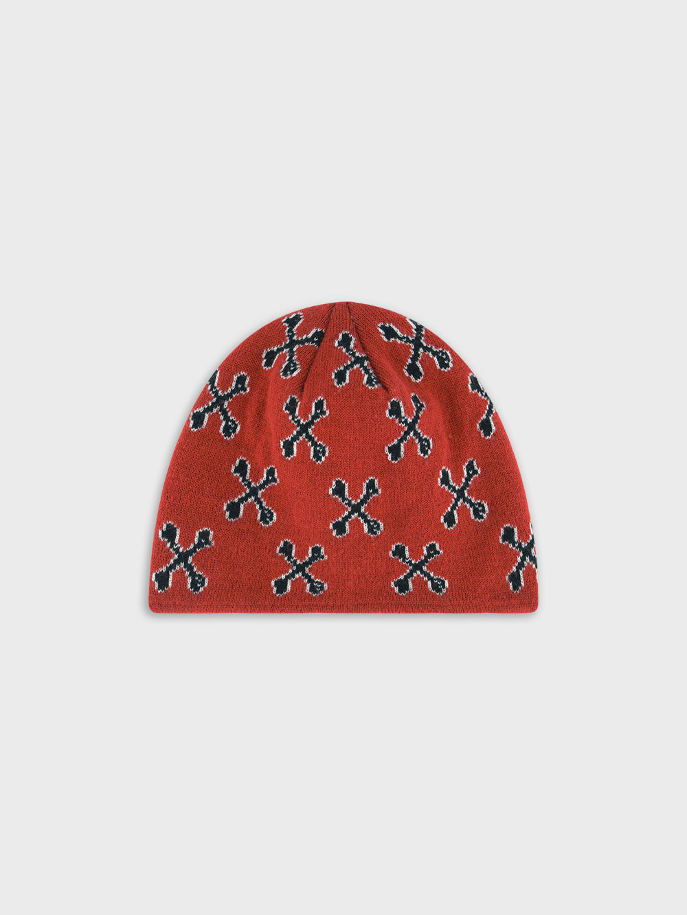 Bones Academy Skull Cap Beanie - Red