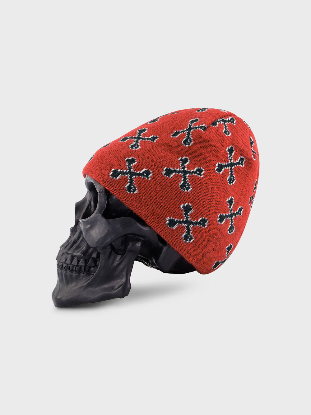 Bones Academy Skull Cap Beanie - Red