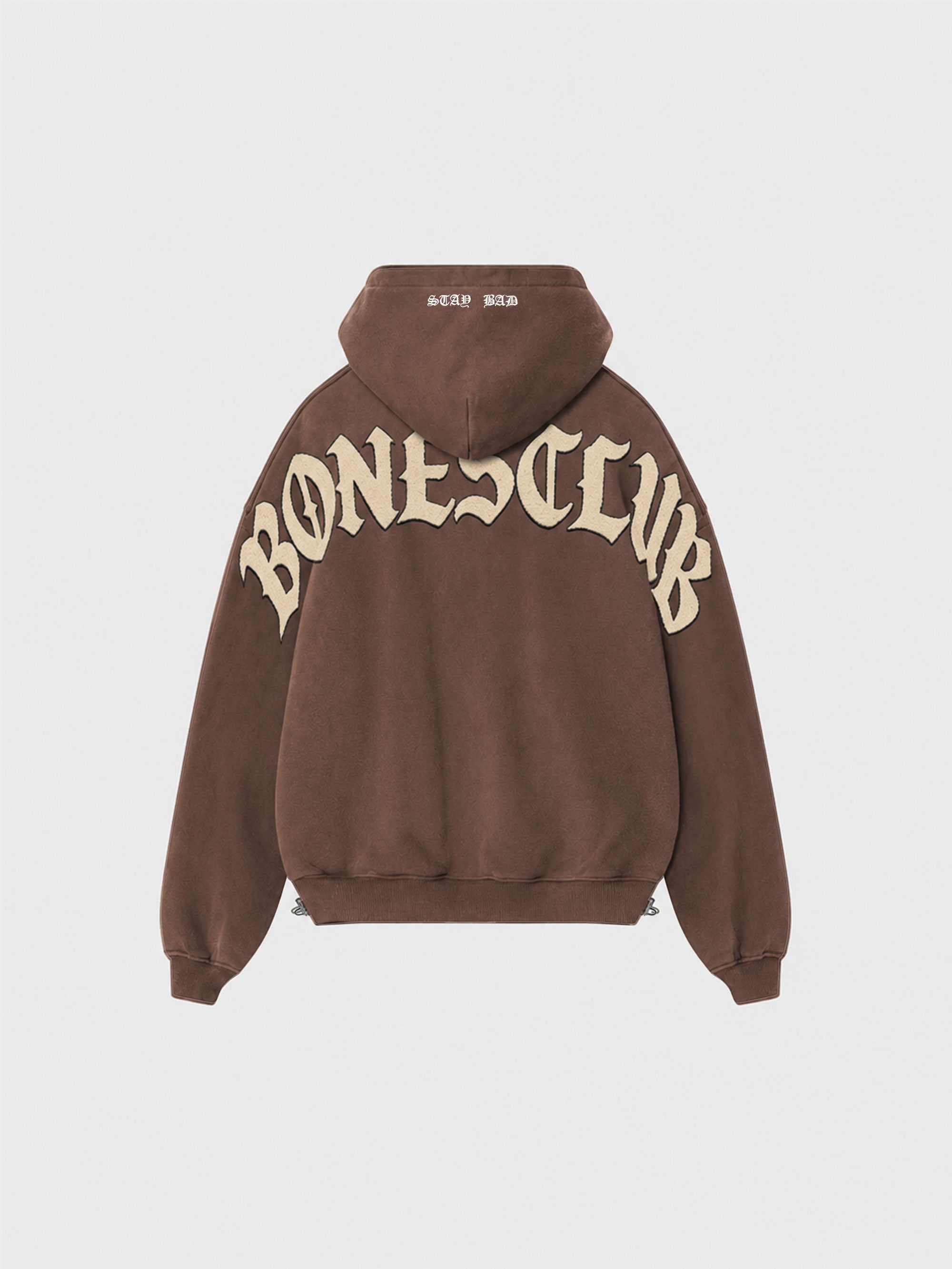 Bones Club Hoodie - Brown/Cream