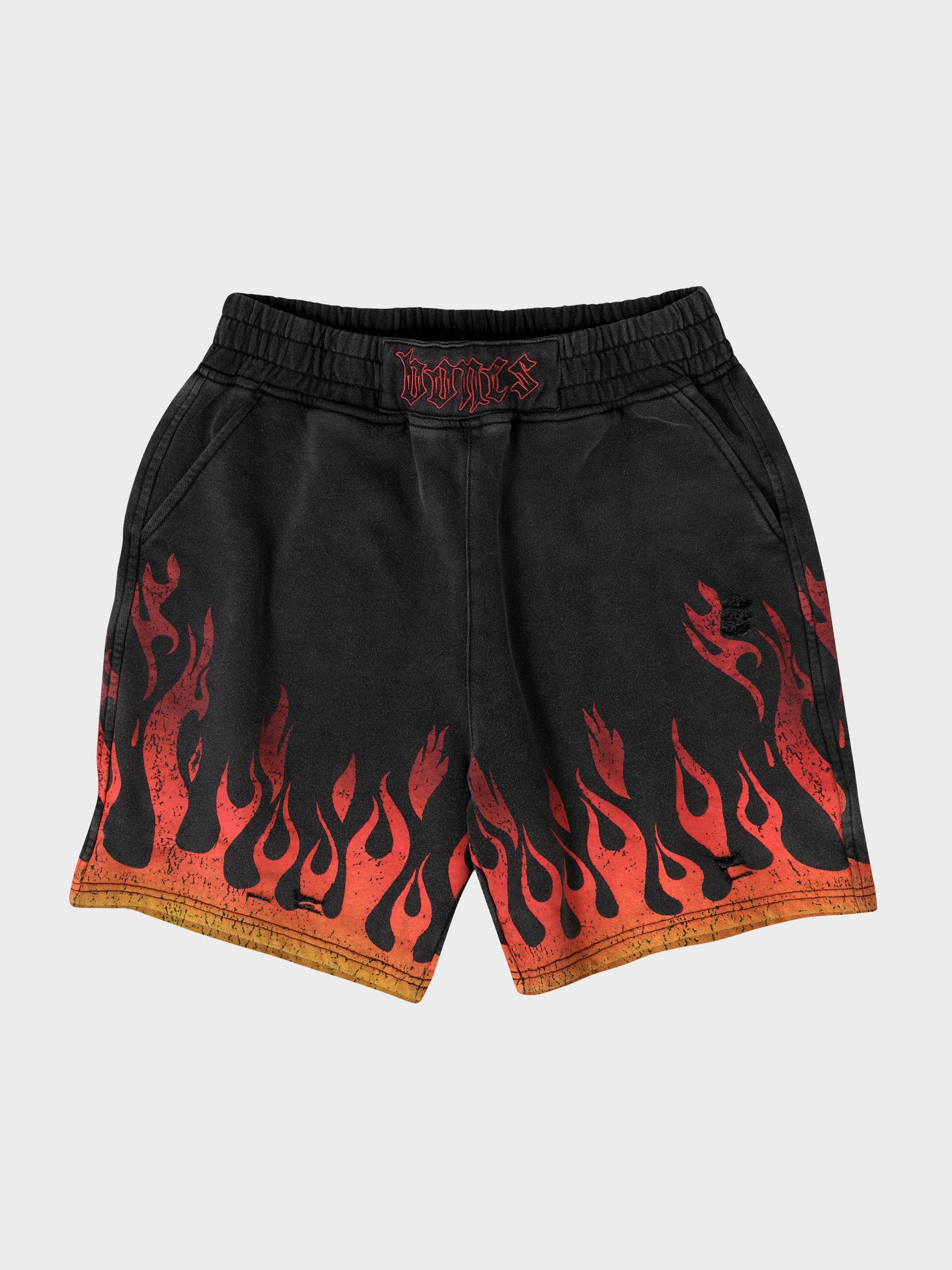 Burner Jersey Shorts - Flame/Washed Black