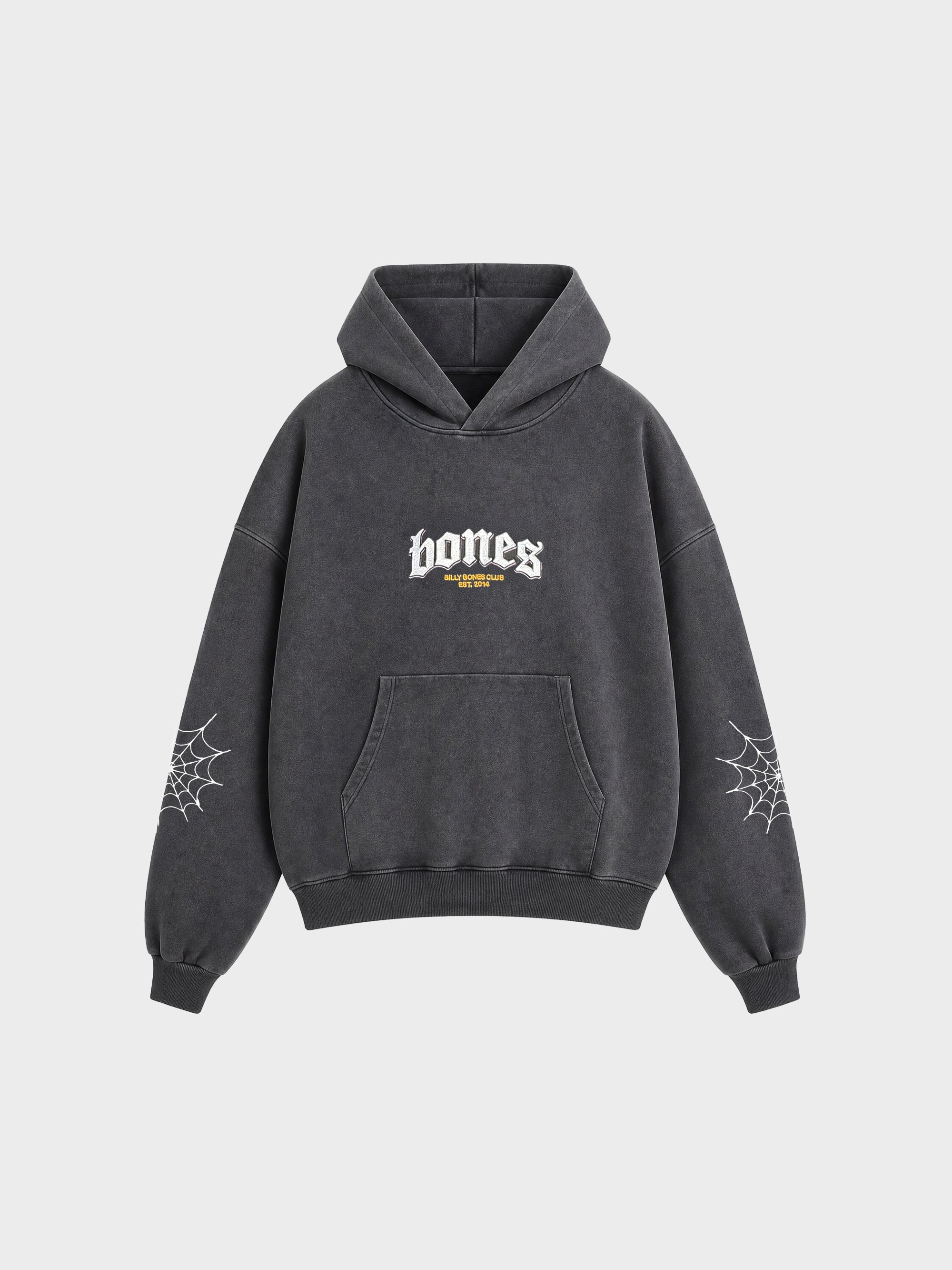 Webbed Classic Hoodie - Washed Black