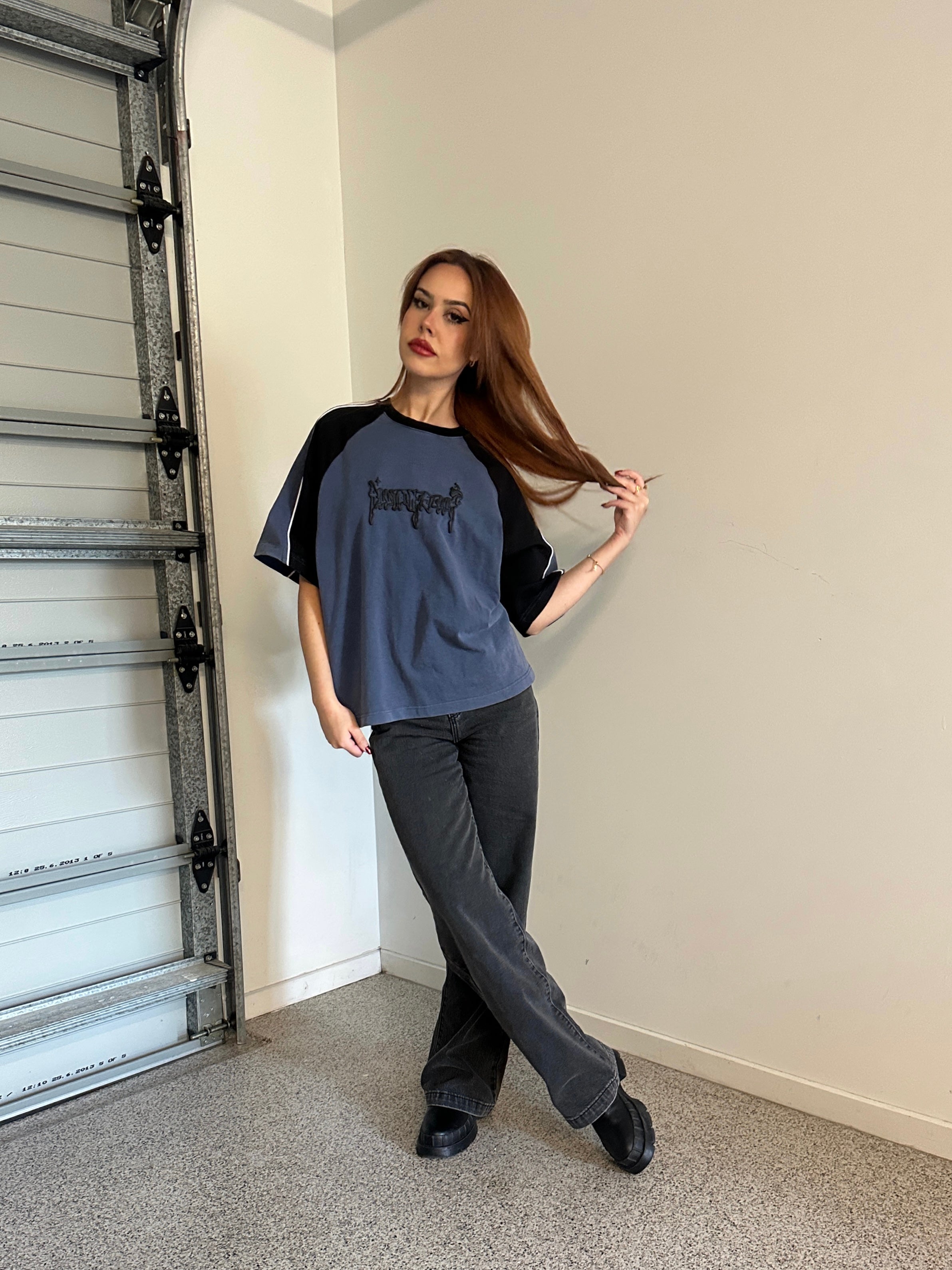 Small Steps Panel Tee - Blue