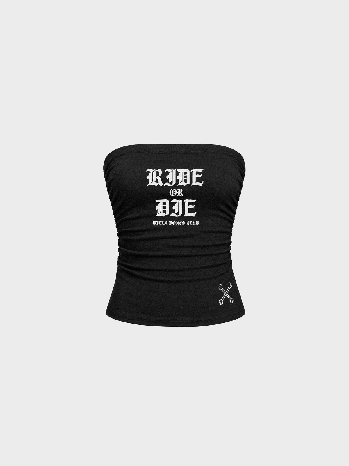 Ride or Die Tube Top - Black