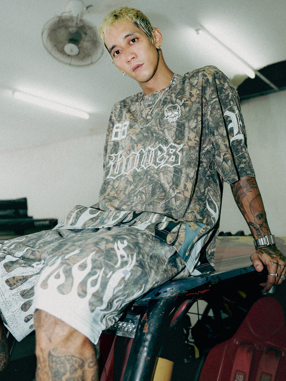 Burner Boxy Tee - Alpine Camo