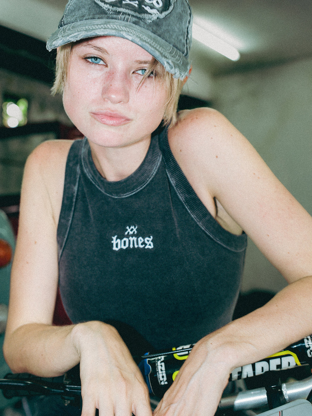 Double Crossed Ribbed Dress - Vintage Black