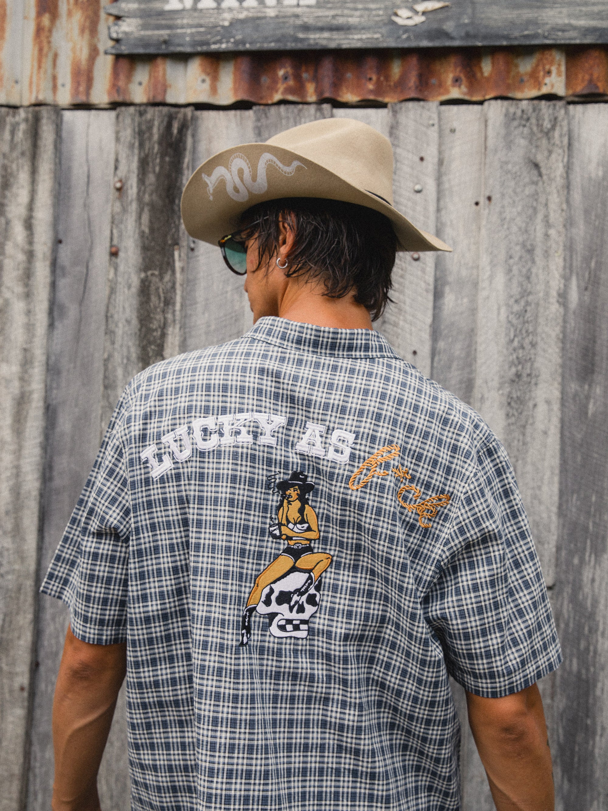 Bones Check Rodeo 2.0 Shirt - Blue