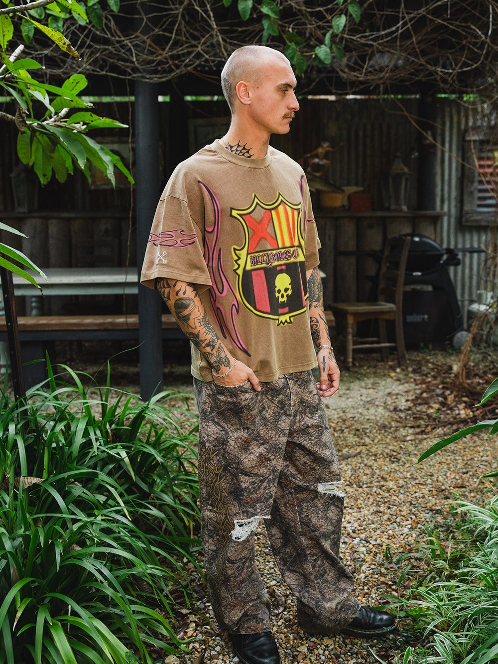 Tribal FC Tee - Washed Brown