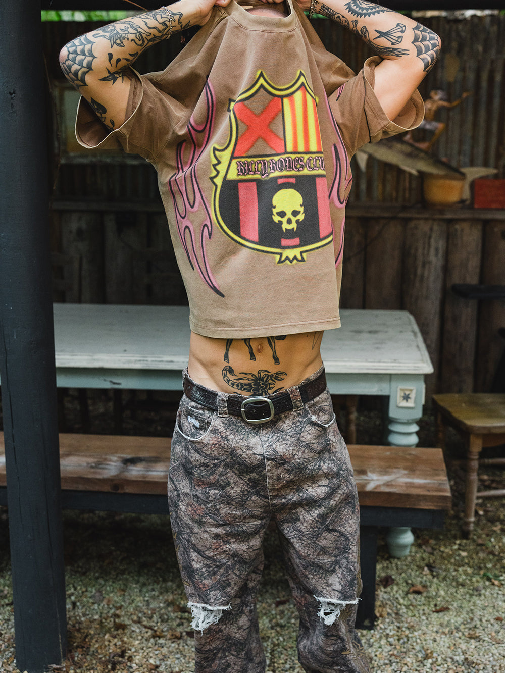 Tribal FC Tee - Washed Brown