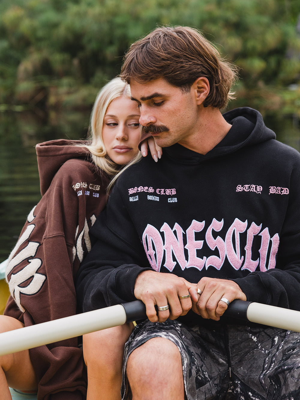 Bones Club Hoodie - Black/Pink