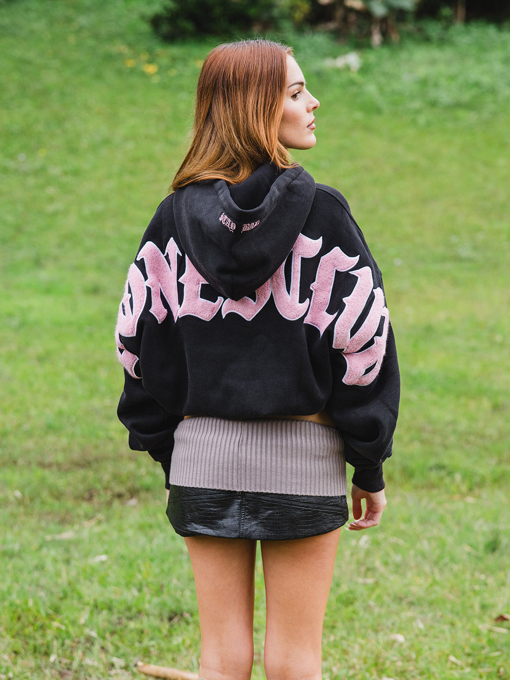 Bones Club Hoodie - Black/Pink