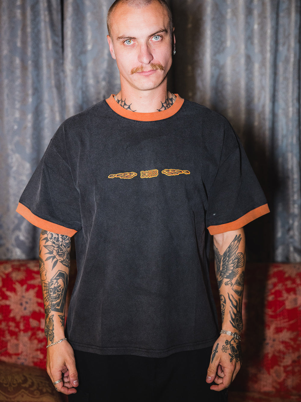Bones of Hazzard Ringer - Washed Black