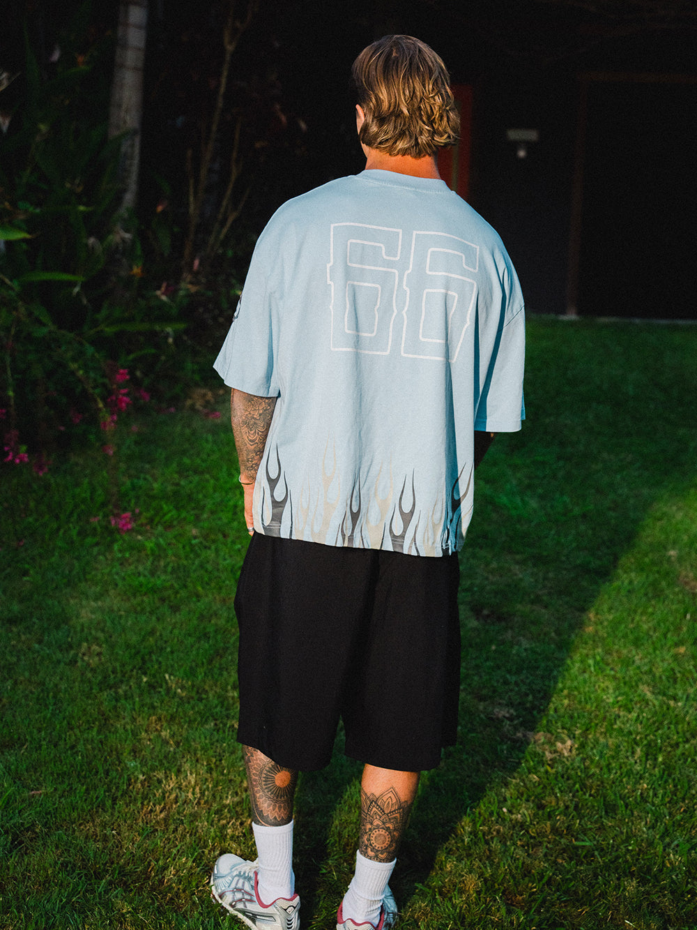 Burner Boxy Tee - Sky Blue