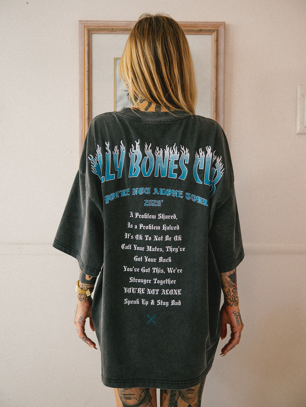 You're Not Alone Tee - Vintage Black