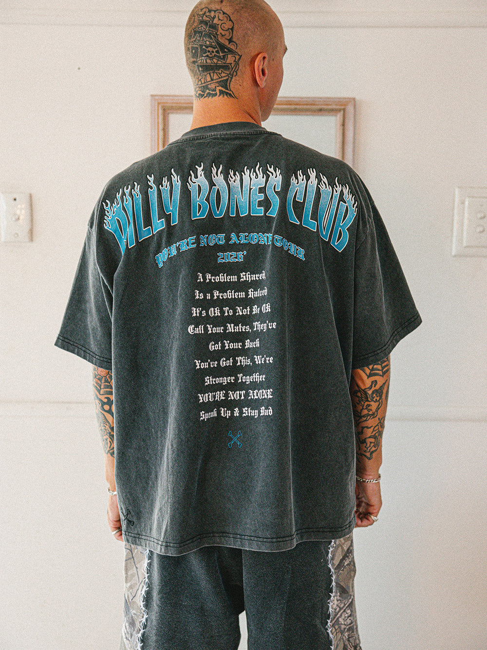 You're Not Alone Tee - Vintage Black