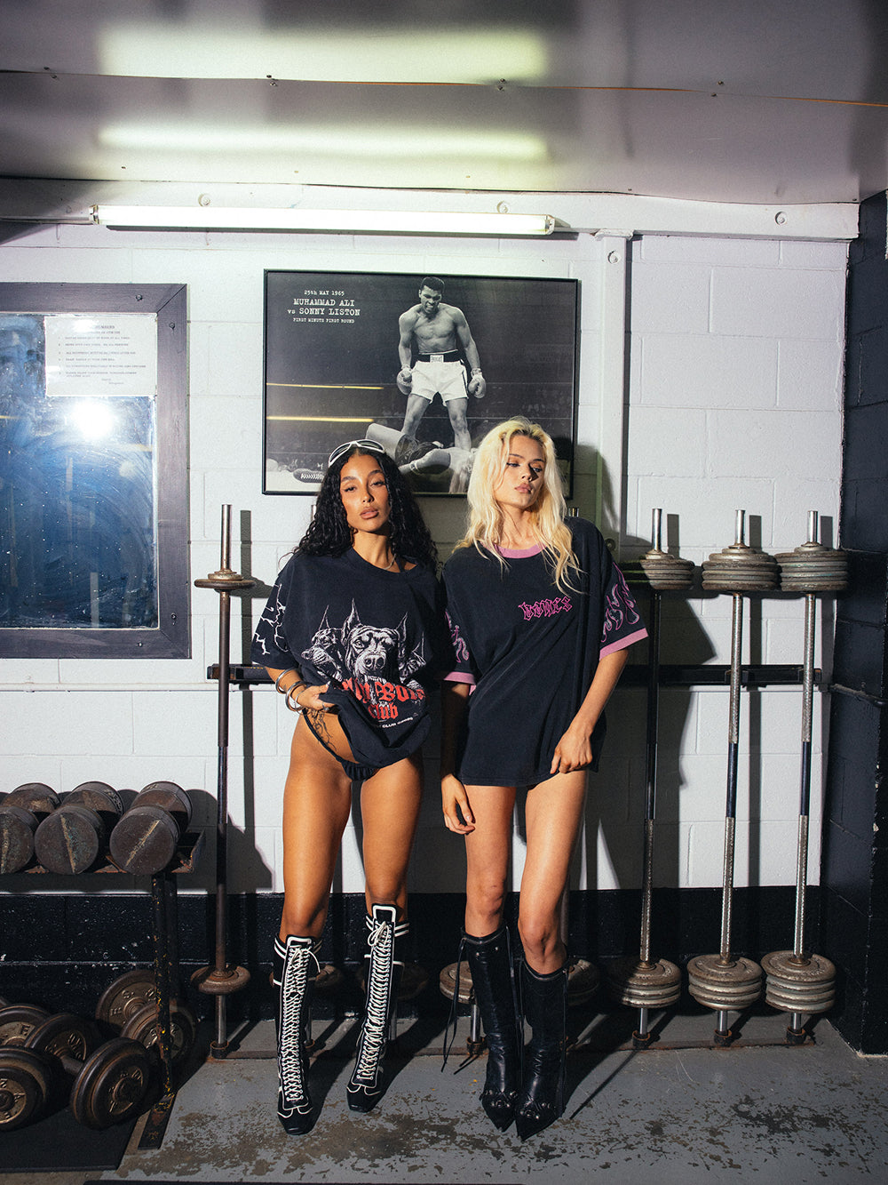 Flamed Steeze Ringer Tee - Washed Black/Pink
