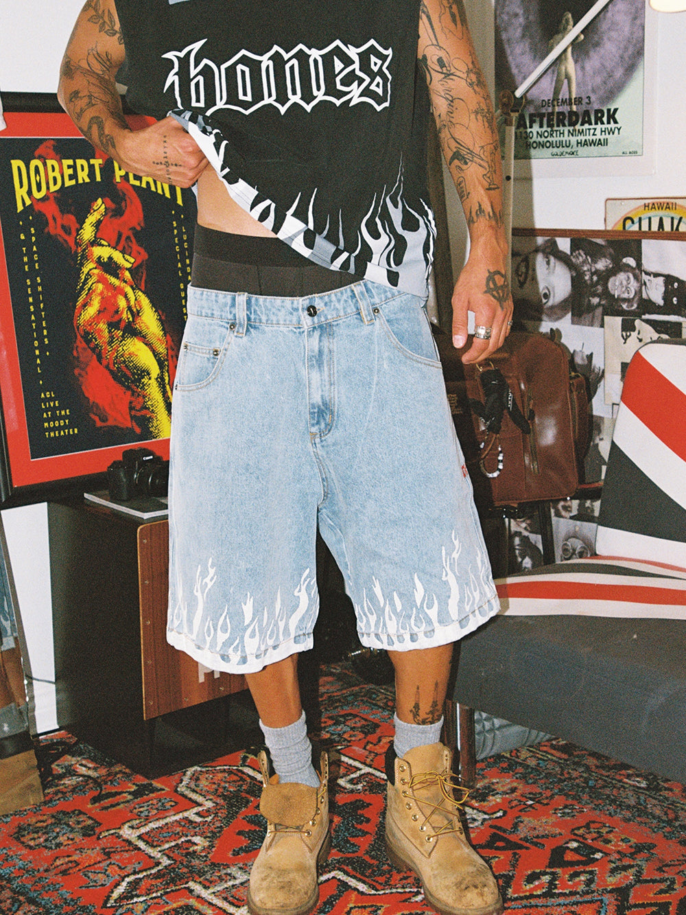 Burner Denim Jorts - Washed Blue