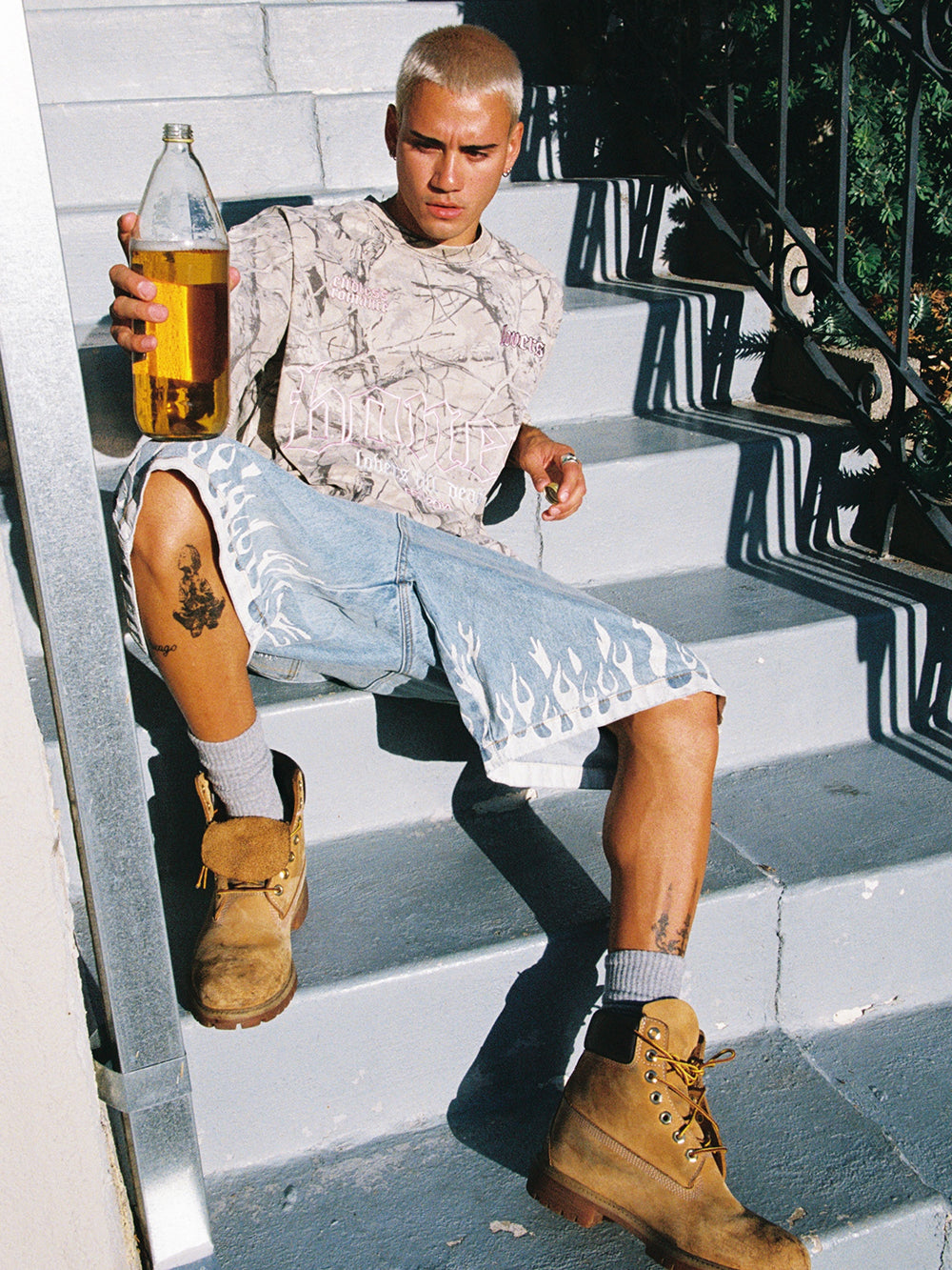 Burner Denim Jorts - Washed Blue