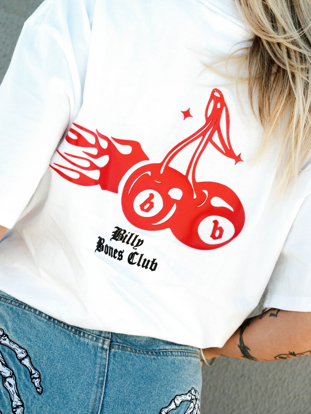 Cherry Gloss Tee - Vintage White