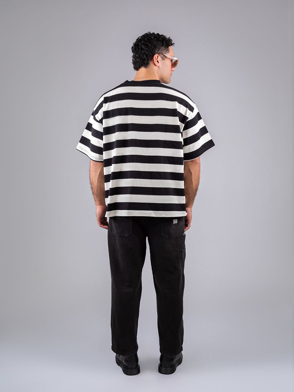 White Stripes 2.0 Tee - Black White