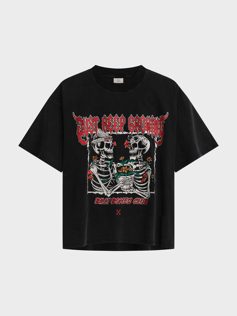 Just Keep Growing Tee - Vintage Black