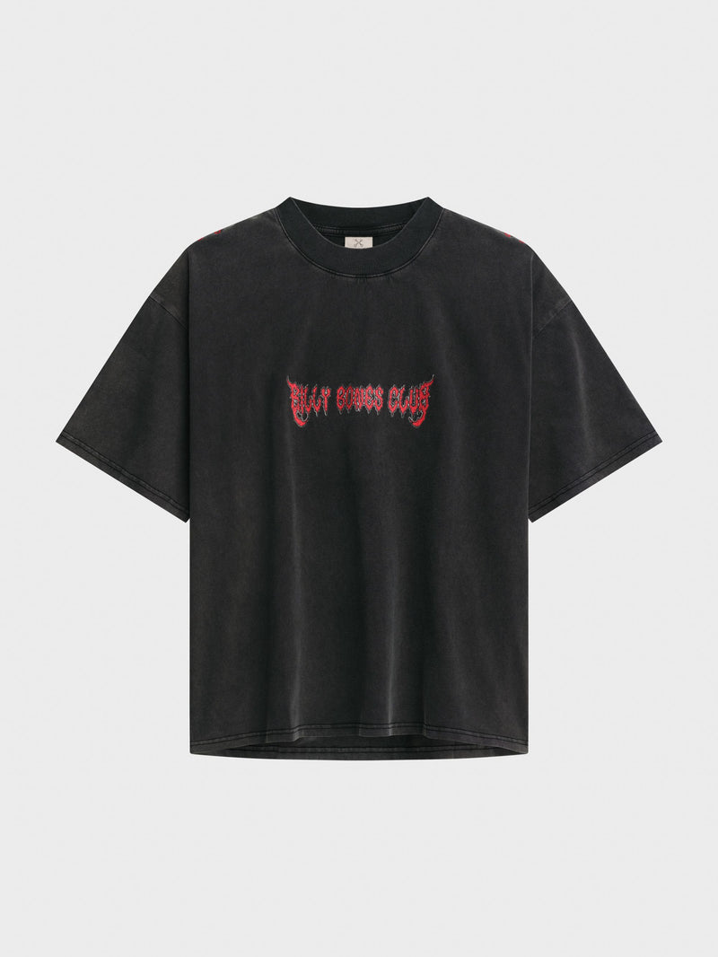 No Rain, No Flowers Tee - Washed Black