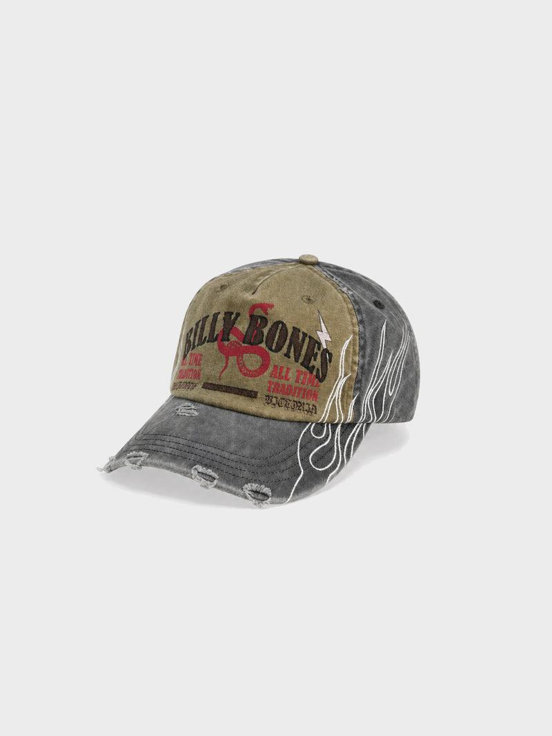 Serpent Machine Cap - Washed Black