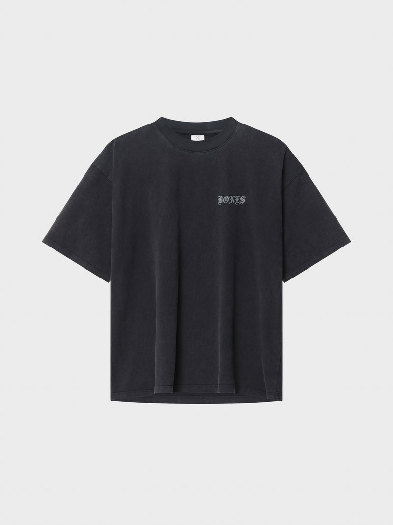 Front Left Box Tee - Washed Black