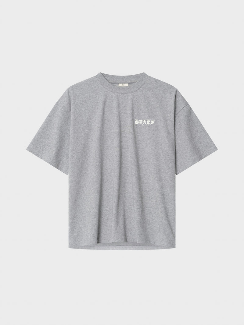 Front Left Box Tee - Grey Marle