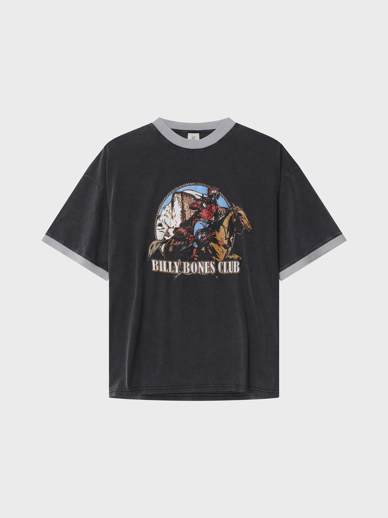 Bones Rodeo Ringer 2.0 Tee - Washed Black