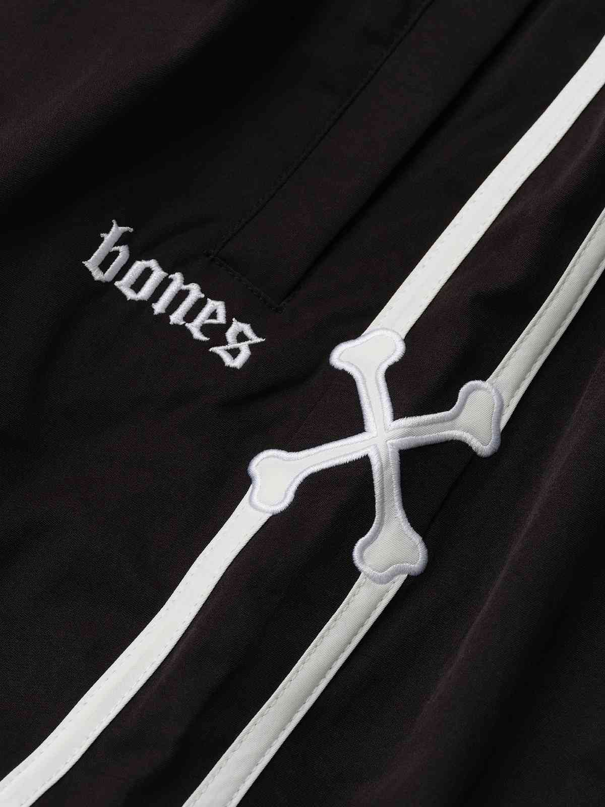 Doubled Crossed Track Pant - Black