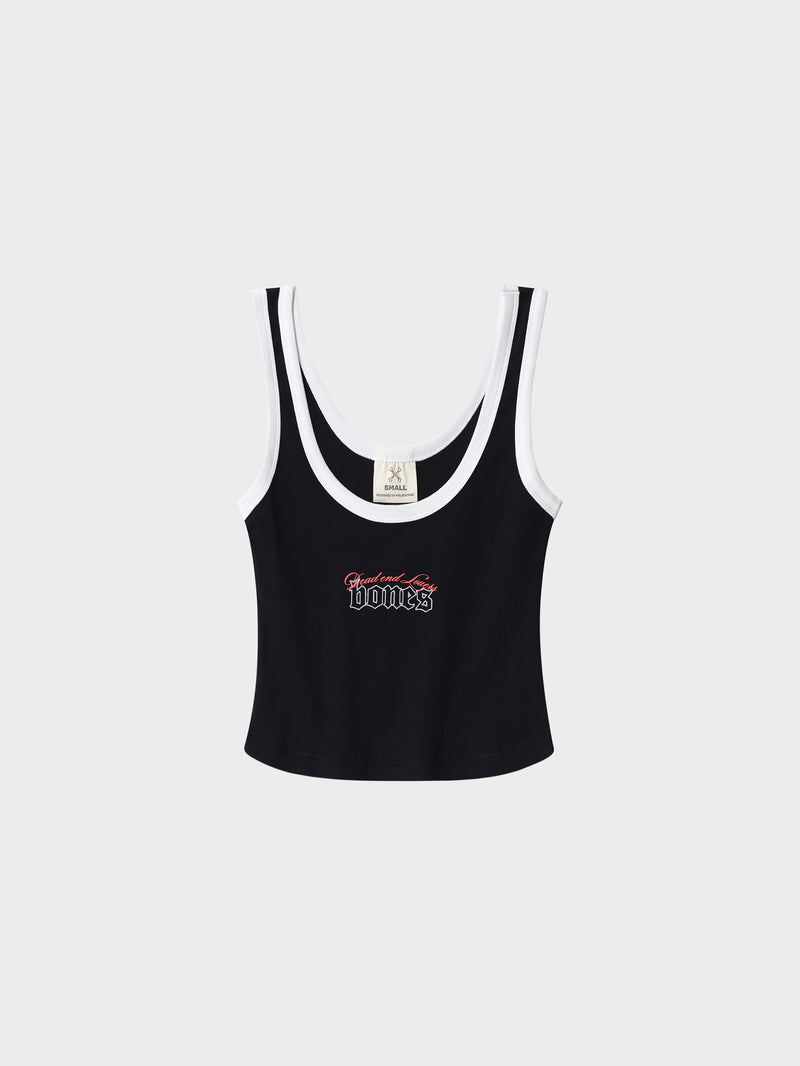 Love Letter Tank - Black/White