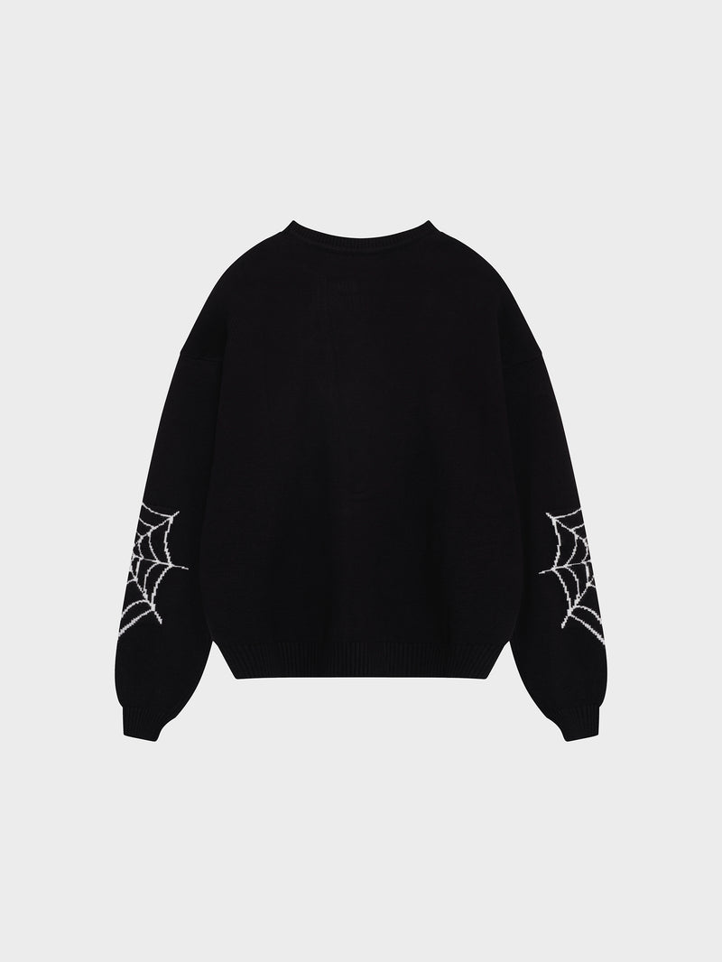 Bones Black Spider Knit