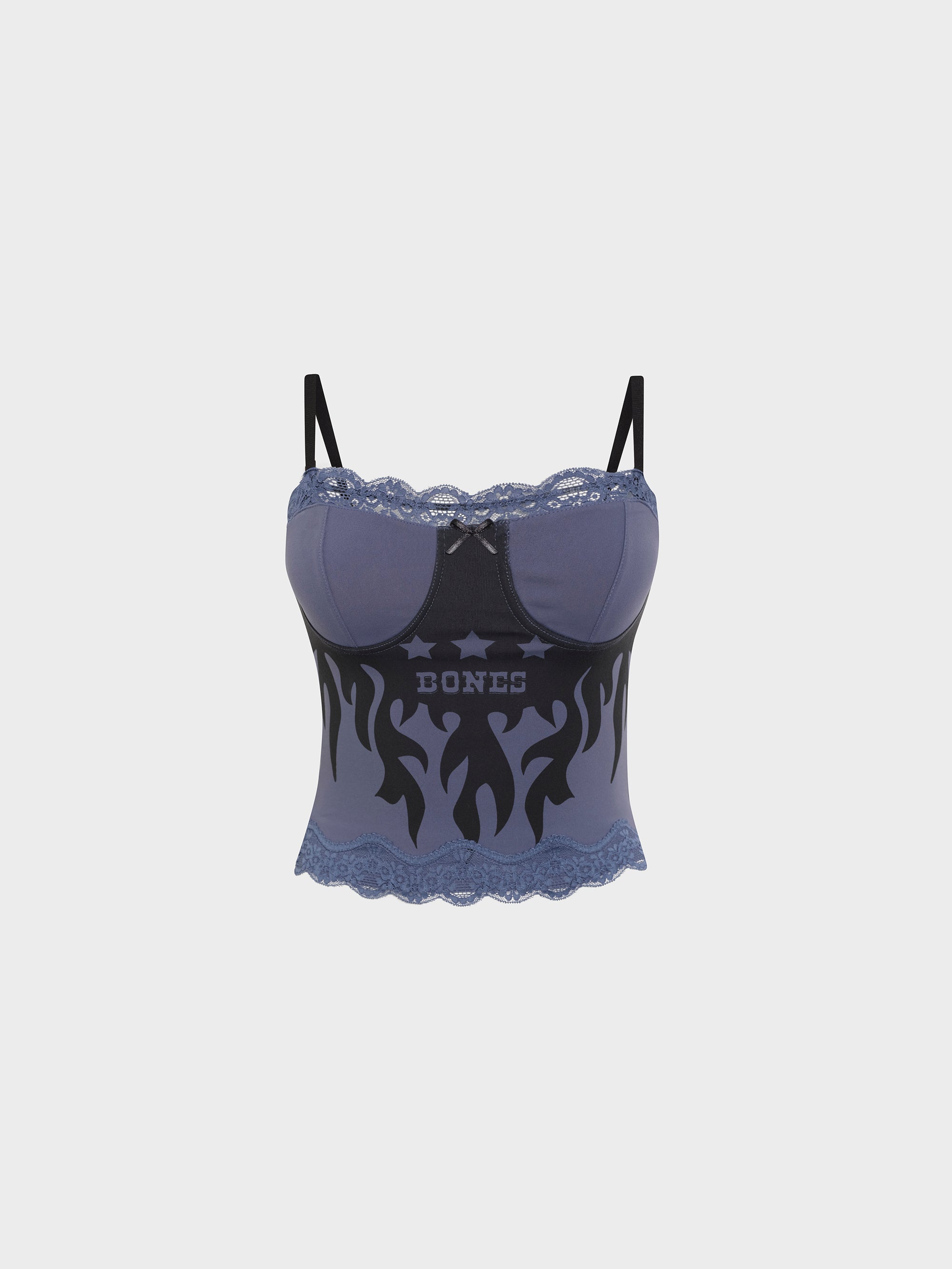 Flame Lace Cami Top - Blue