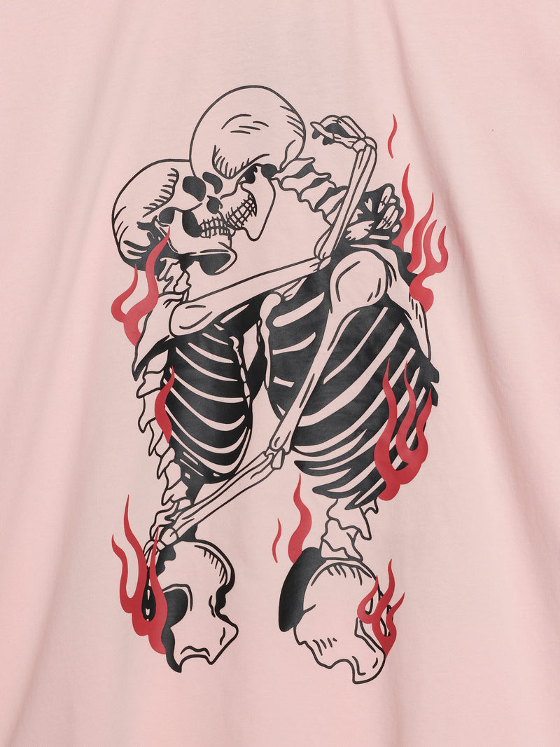 Love Me Till I'm Bones Tee - Washed Pink