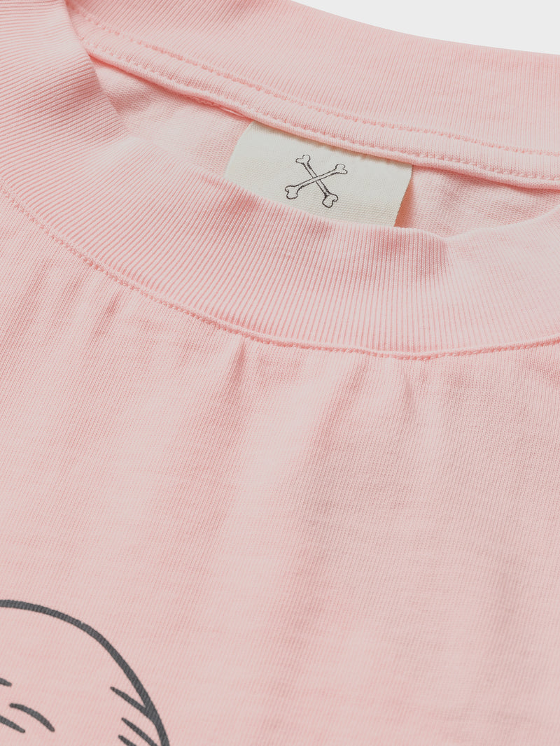 Love Me Till I'm Bones Tee - Washed Pink