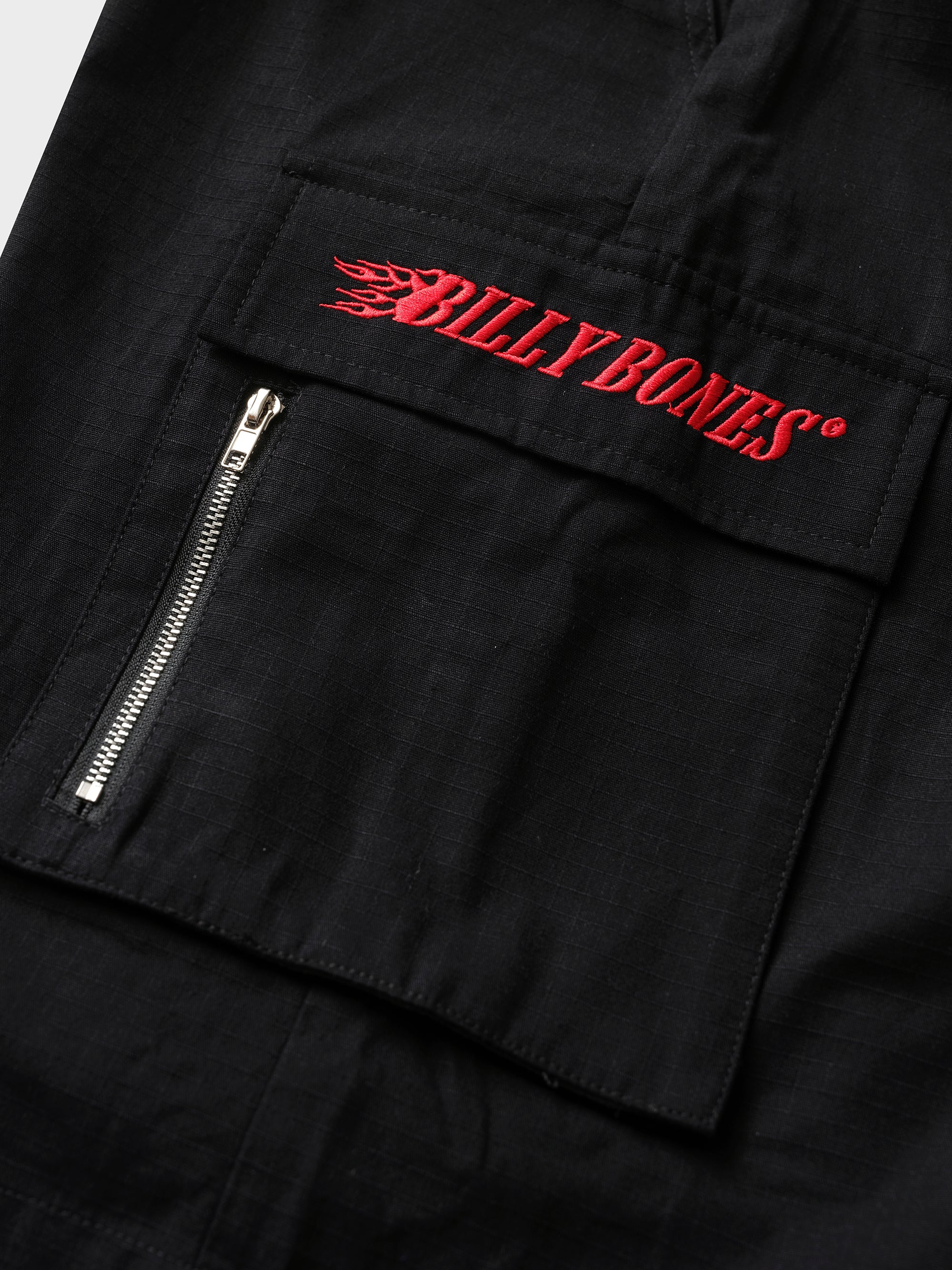 Star Studded Cargo Shorts - Washed Black