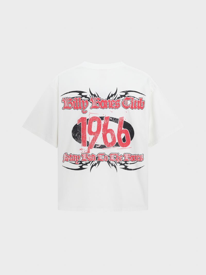 Cyber Bones Box Tee - Distressed White