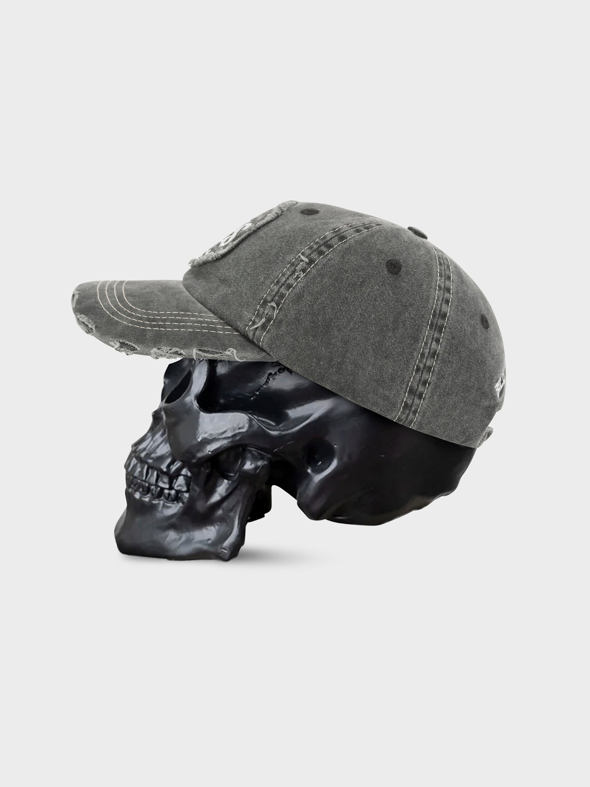 Chaos Distressed Dad Cap - Washed Black