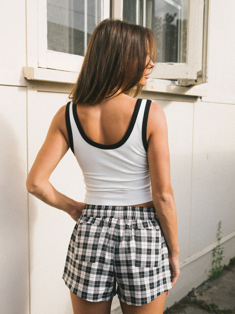 Dead End Check Boxer Shorts - Grey